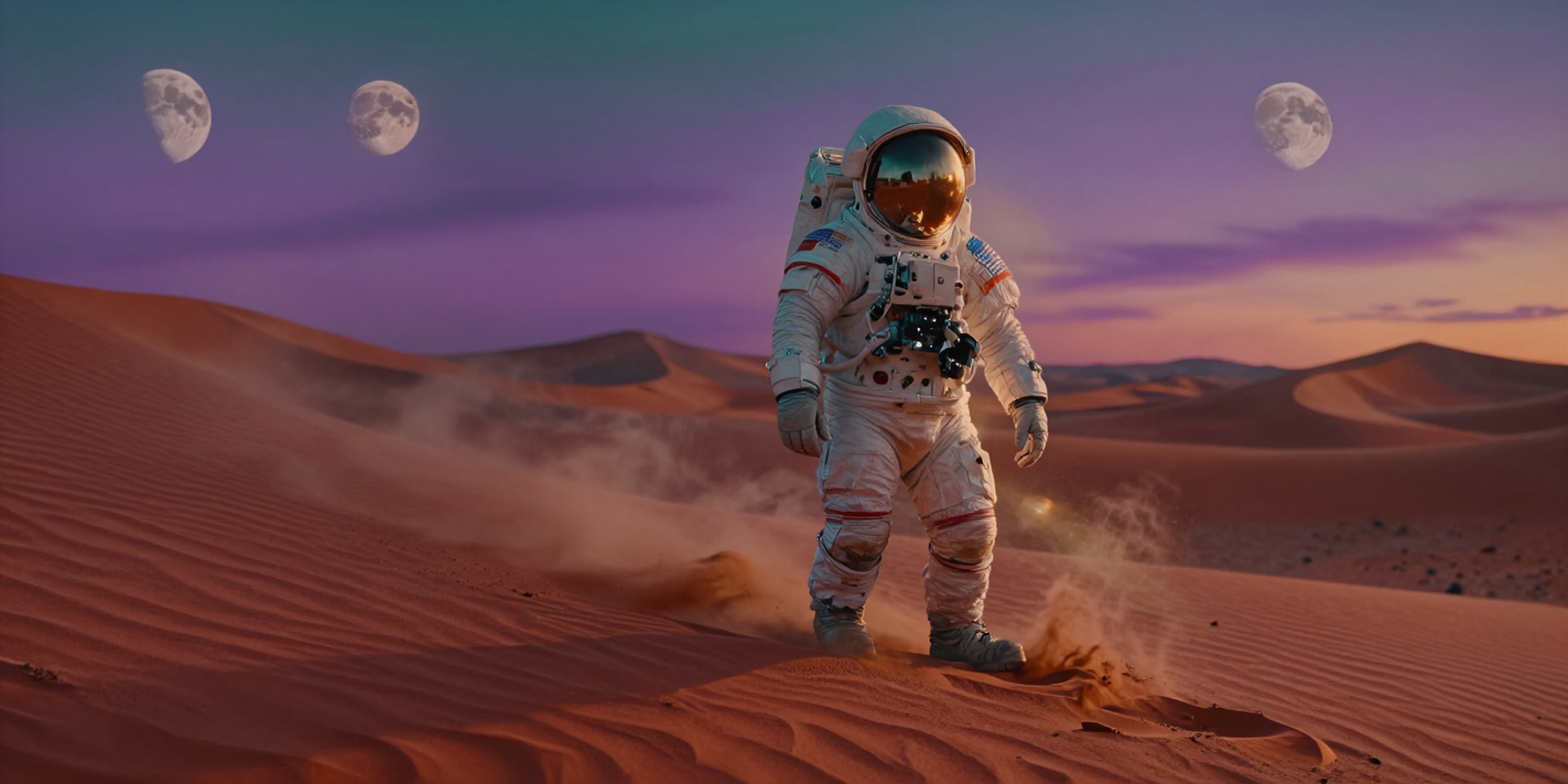 Cinematic astronaut at 1440 with FP8 DiT, no offload